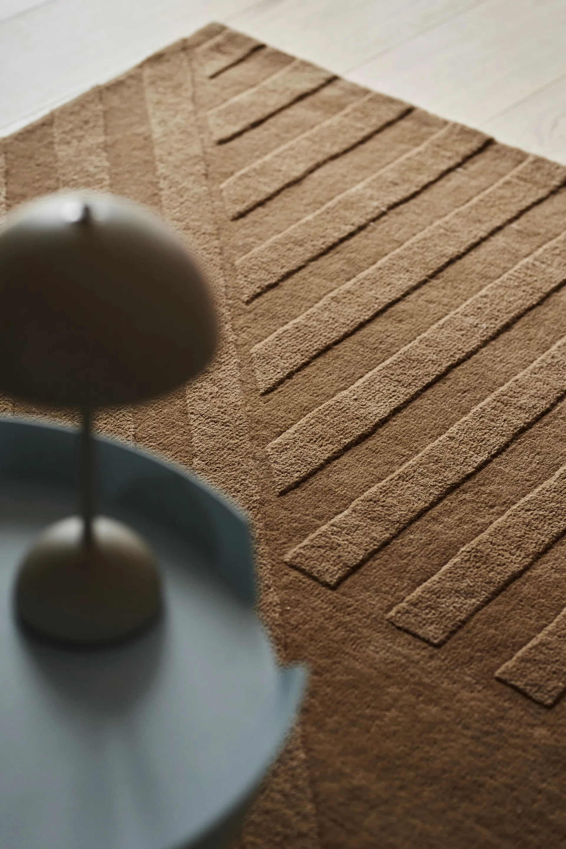 Levels Stripes wool rug, Beige, 200x300 cm NJRD