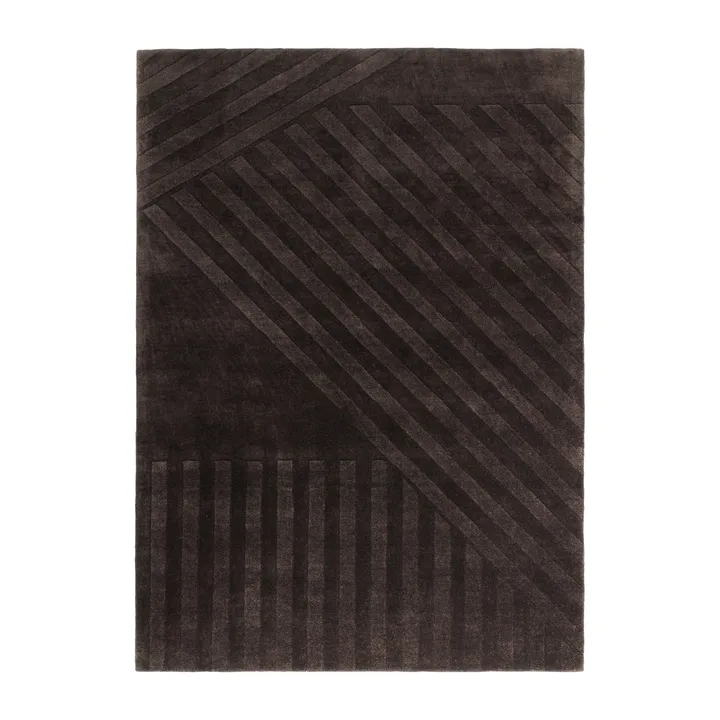 Levels Stripes wool rug - Brown, 200x300 cm - NJRD