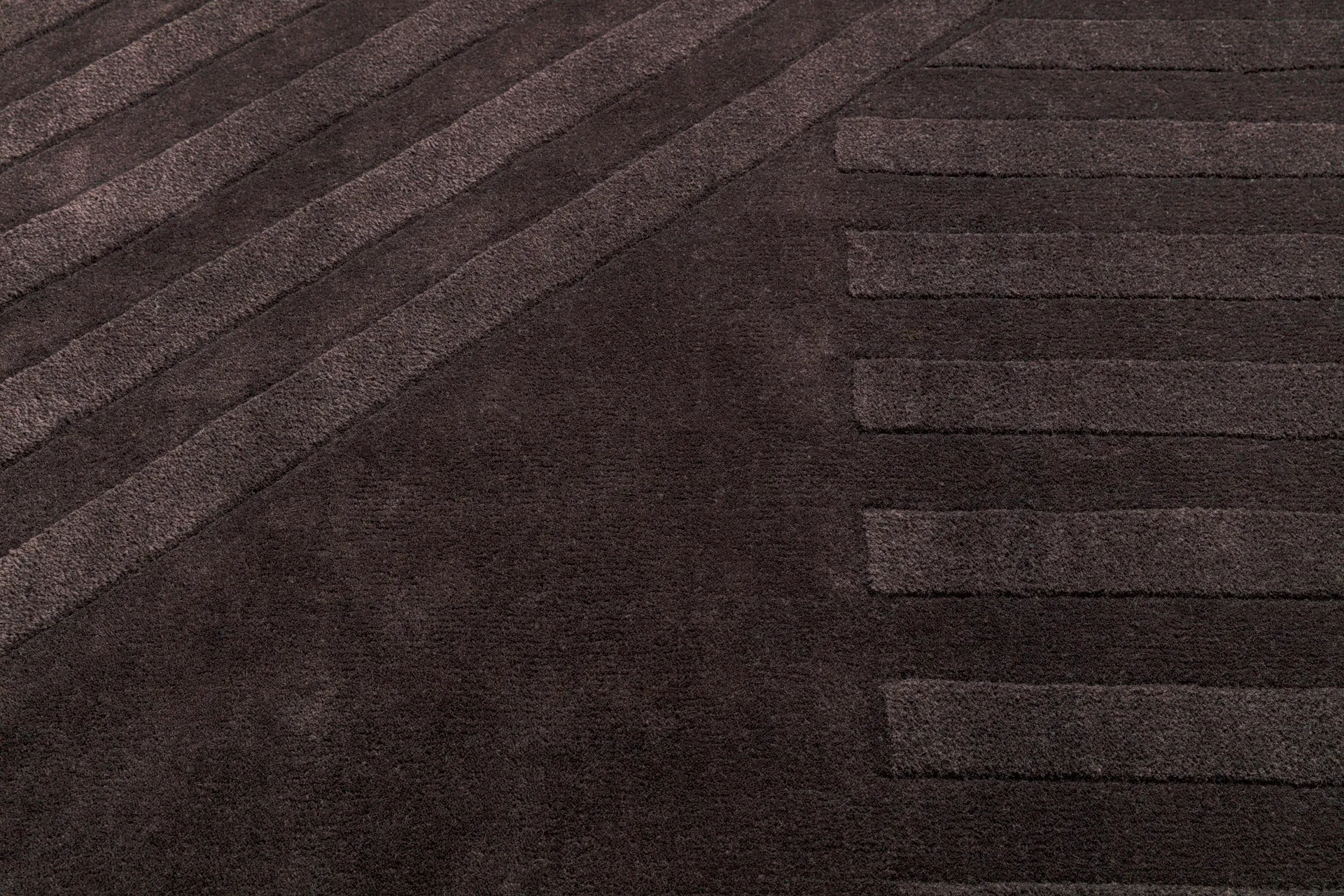 Levels Stripes wool rug, Brown, 200x300 cm NJRD