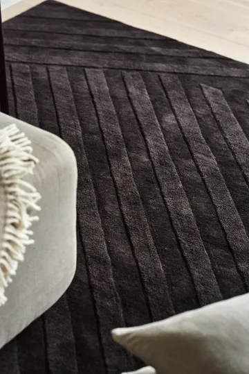 Levels Stripes wool rug - Brown, 200x300 cm - NJRD