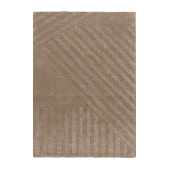 Levels Stripes wool rug - Taupe, 200x300 cm - NJRD