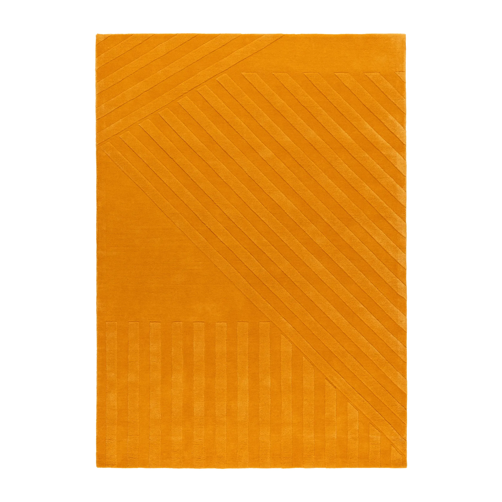 Levels Stripes wool rug, Yellow, 170x240 cm NJRD