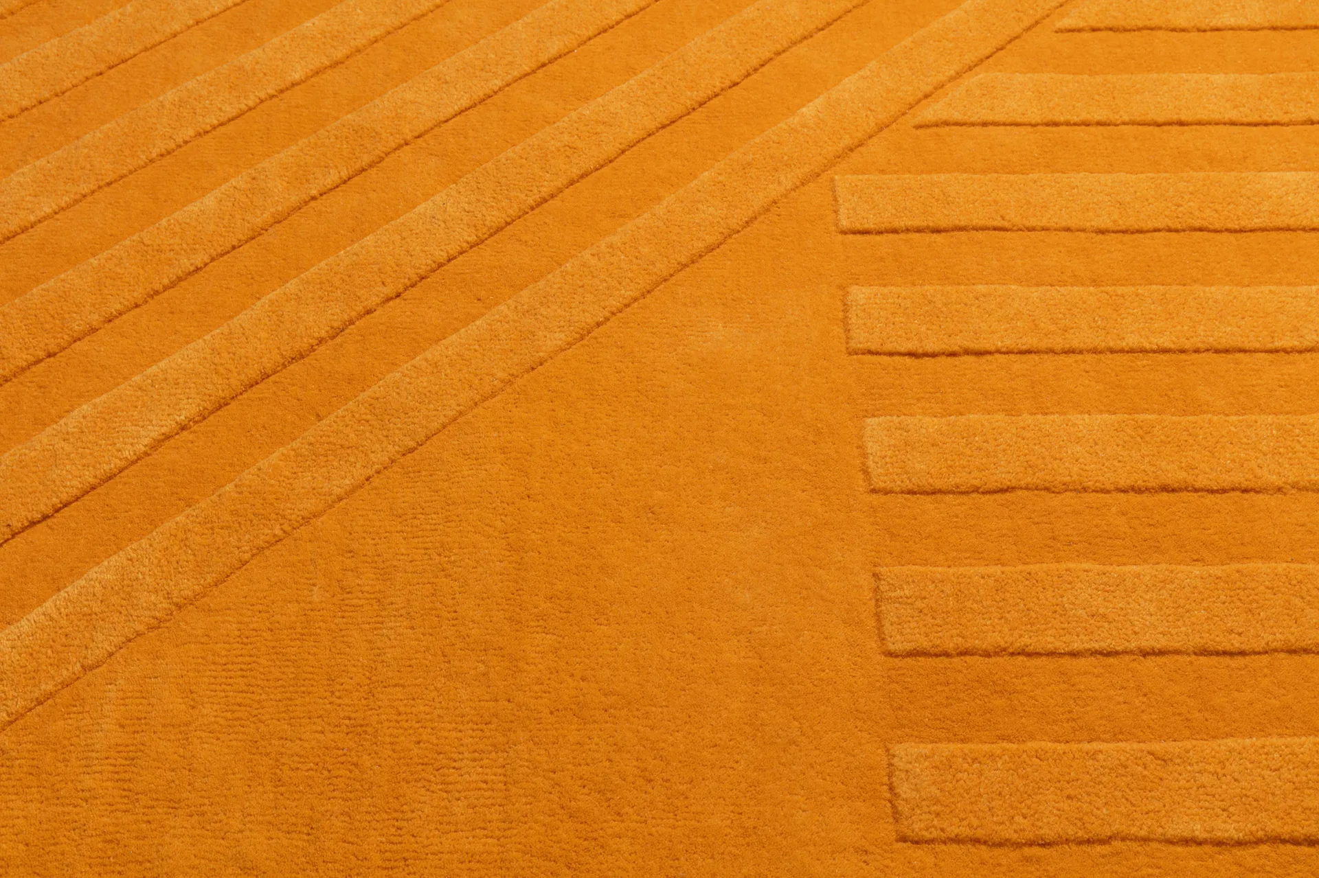 Levels Stripes wool rug, Yellow, 170x240 cm NJRD