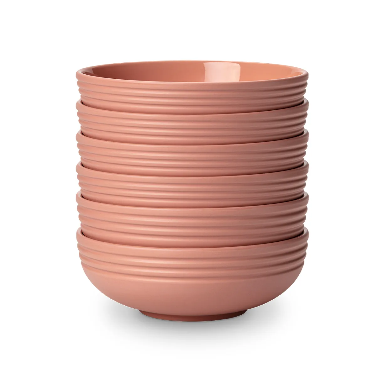 Lines bowl Ø16 cm 6-pack, pink NJRD