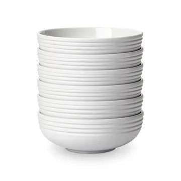 Lines bowl Ø16 cm 6-pack - white - NJRD