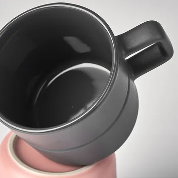 Lines mug 30 cl 2-pack - dark grey - NJRD