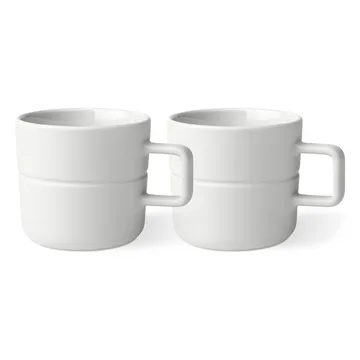 Lines mug 50 cl 2-pack - white - NJRD