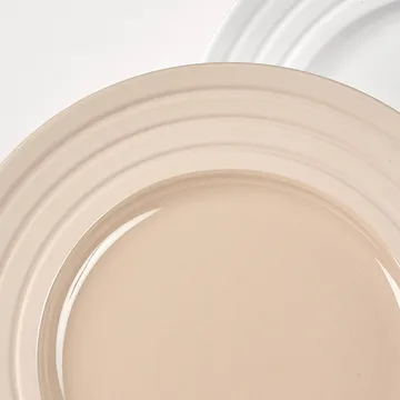 Lines plate Ø27 cm 6-pack - beige - NJRD
