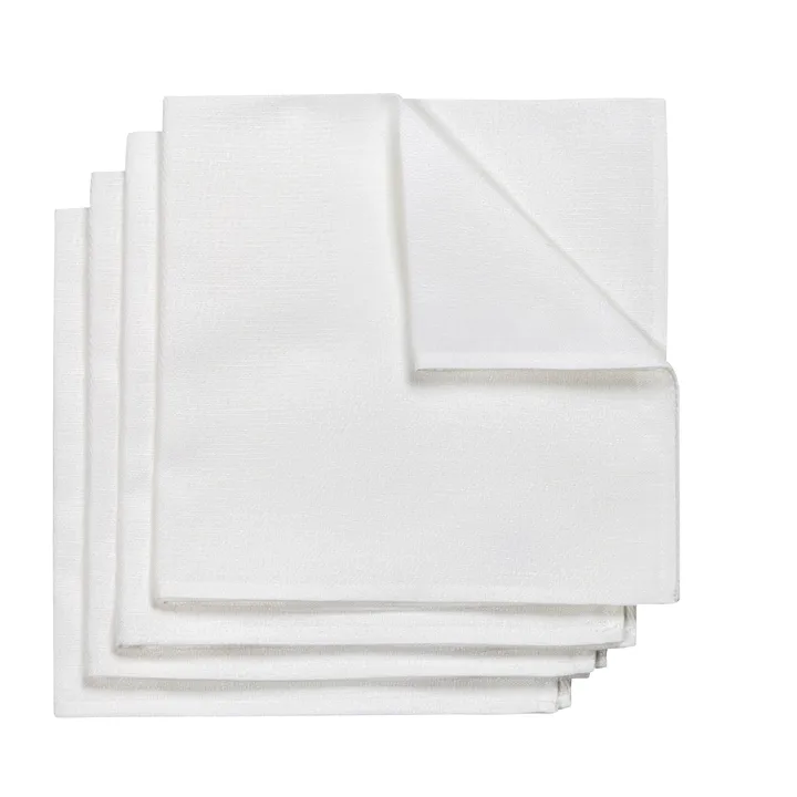 Metric napkin 47x47 cm 4-pack - White - NJRD