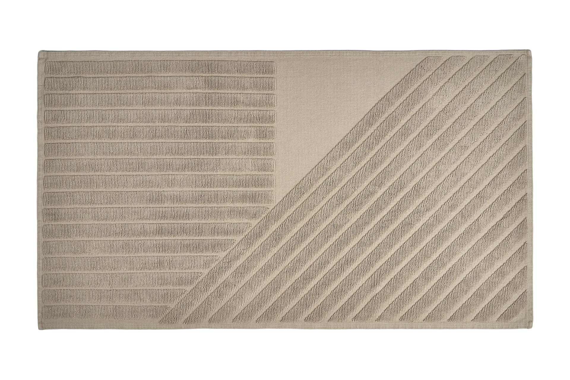 Stripes bath mat 50x90 cm, Beige NJRD