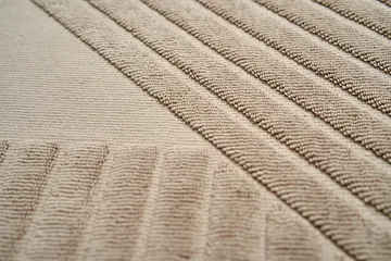 Stripes bath mat 50x90 cm - Beige - NJRD