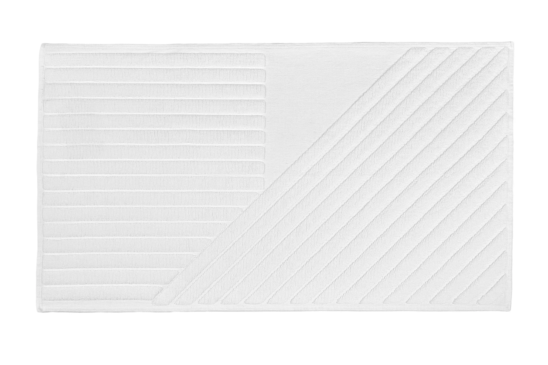 Stripes bath mat 50x90 cm, White NJRD
