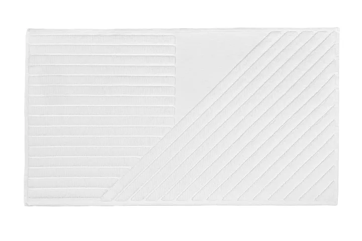 Stripes bath mat 50x90 cm - White - NJRD