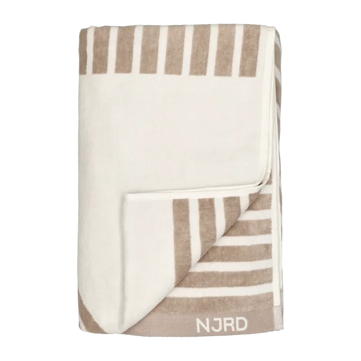 Stripes bath towel 100x150 cm - Beige - NJRD