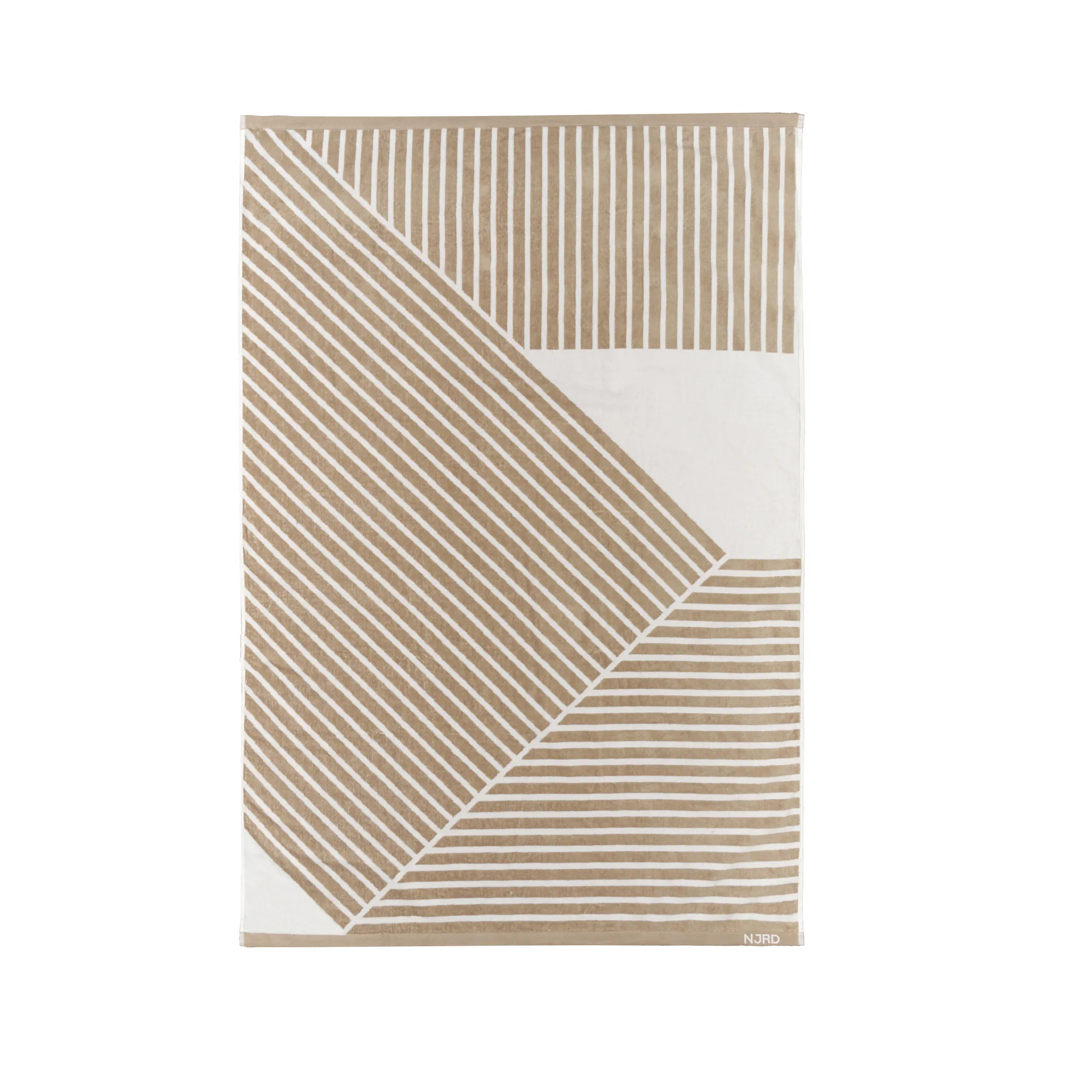 Stripes bath towel 100x150 cm, Beige NJRD