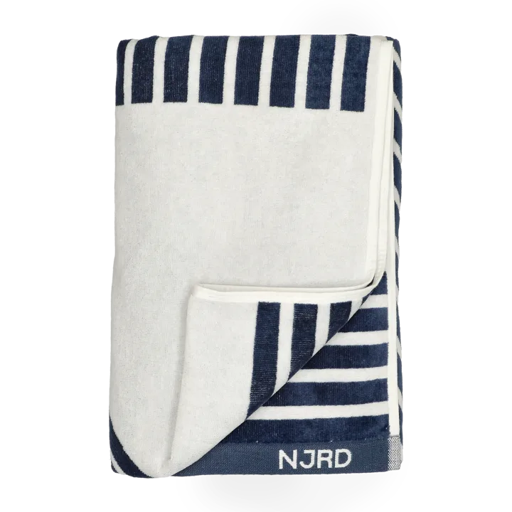 Stripes bath towel 100x150 cm - Blue - NJRD
