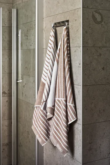 Stripes bath towel 70x140 cm - Beige - NJRD