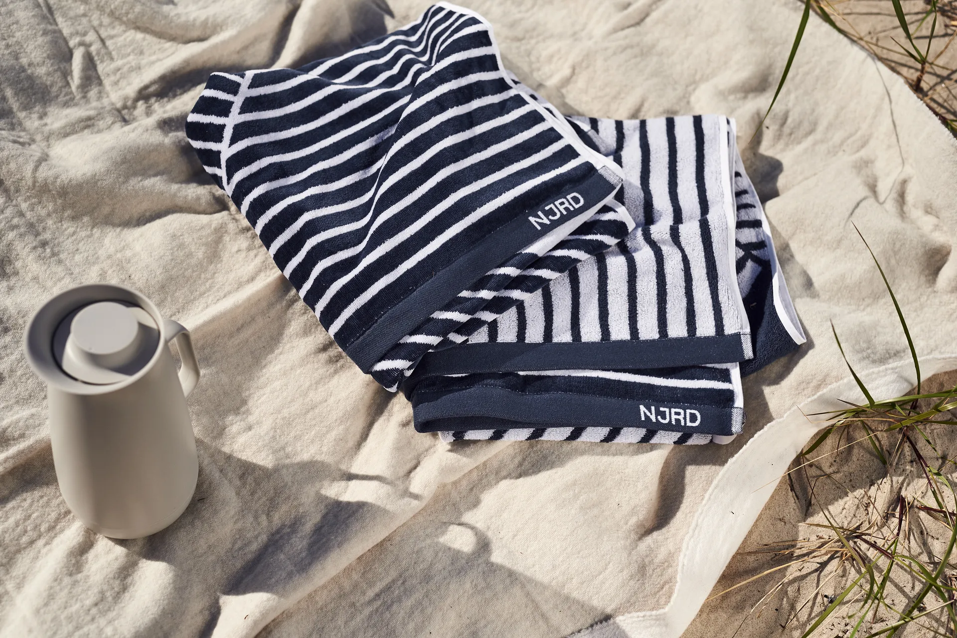Stripes bath towel 70x140 cm, Blue NJRD