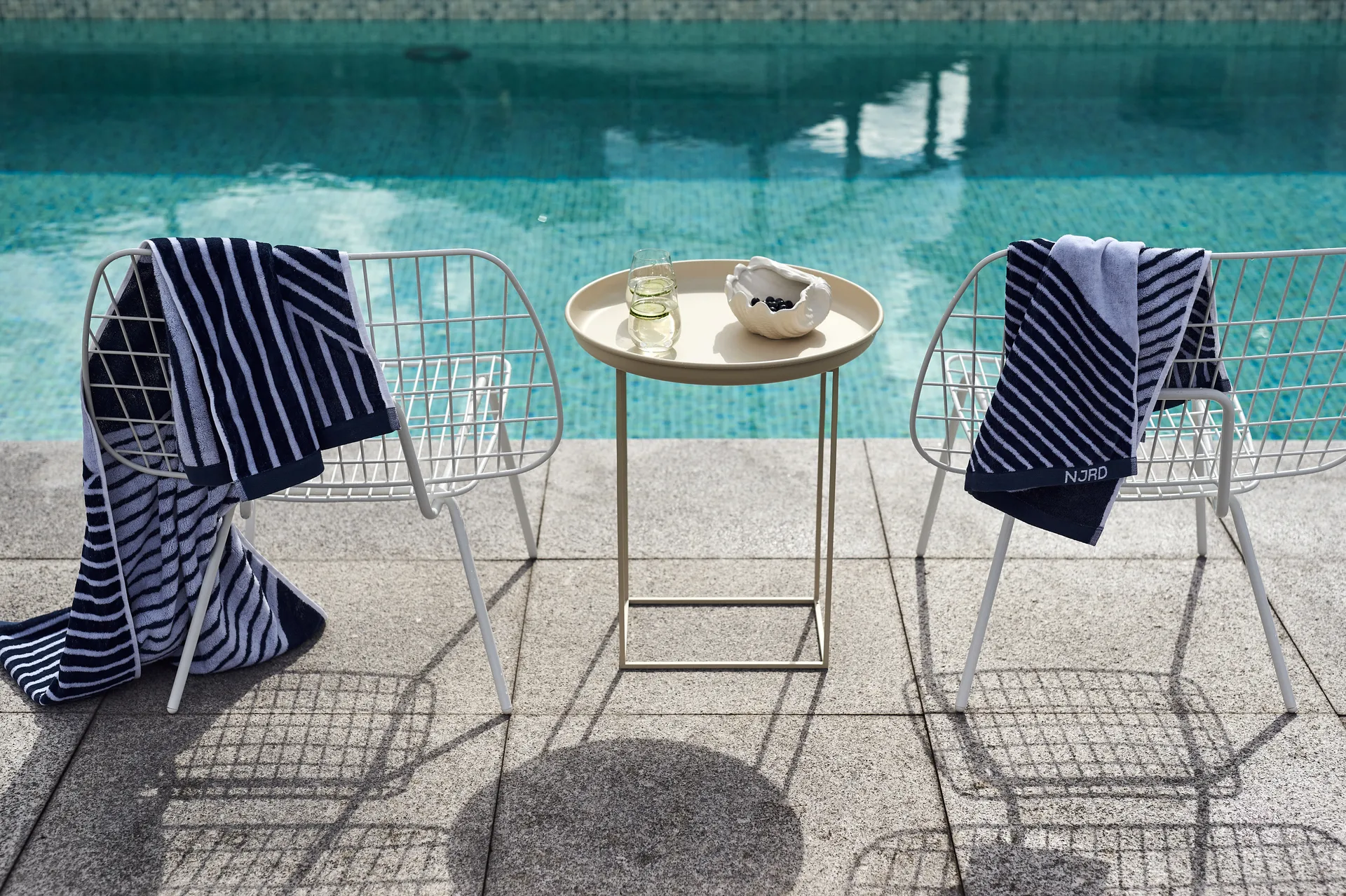 Stripes bath towel 70x140 cm, Blue NJRD