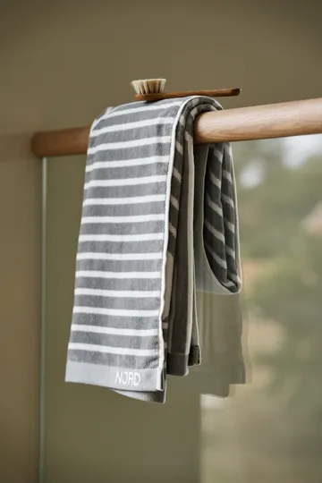 Stripes bath towel 70x140 cm - grey - NJRD