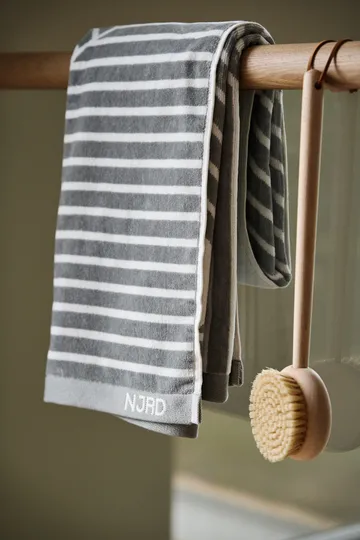 Stripes bath towel 70x140 cm - grey - NJRD