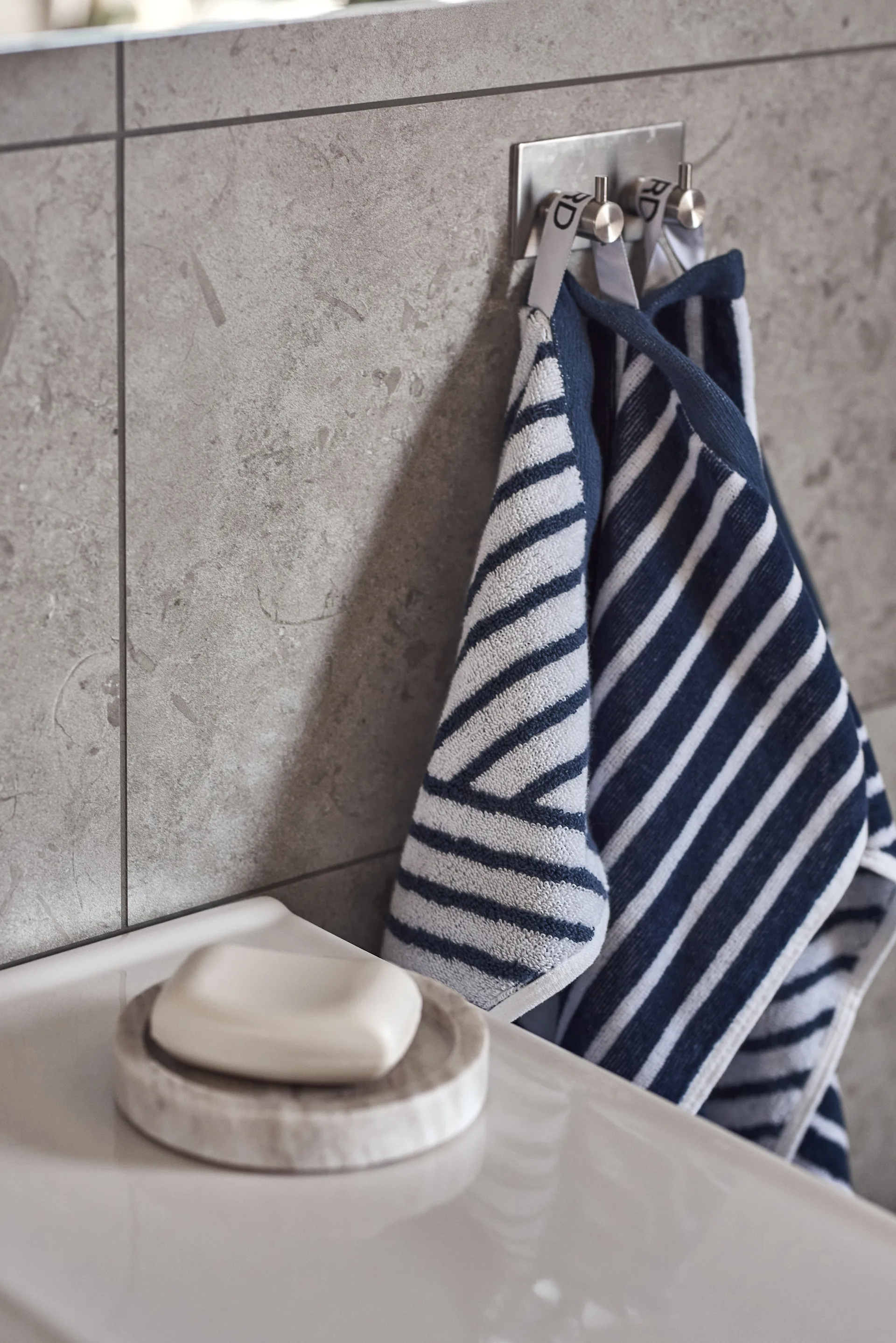 Stripes towel set 4 pieces - Blue,  NJRD