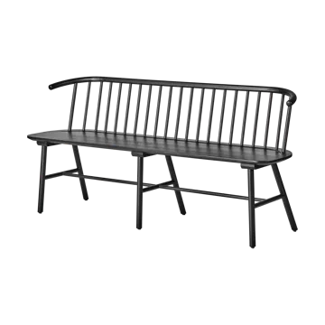 VIOR bench with backrest - Black lacquered oak - NJRD