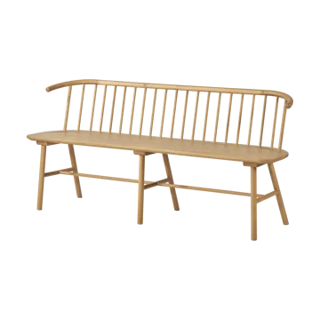 VIOR bench with backrest - Lacquered oak - NJRD