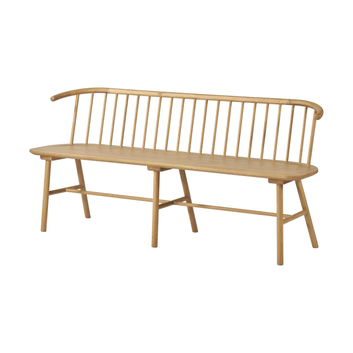 VIOR bench with backrest - Lacquered oak - NJRD