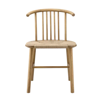 VIOR dining chair wicker seat - Lacquered oak-nature - NJRD