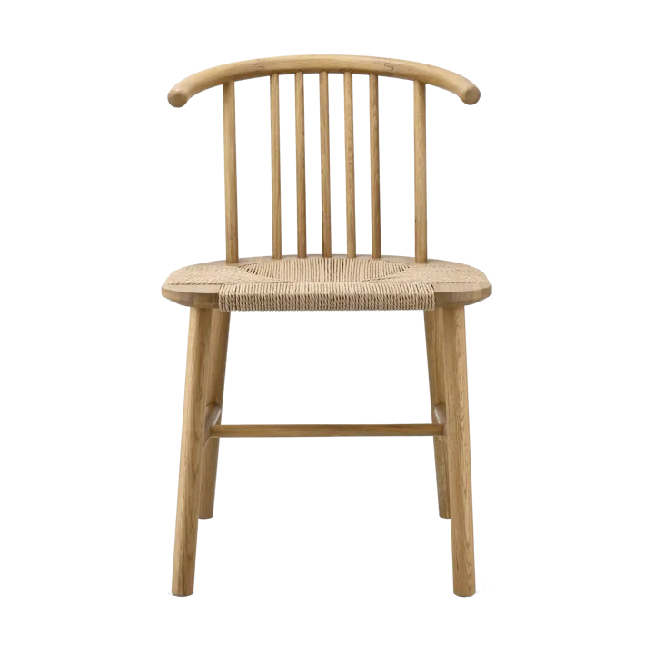 VIOR dining chair wicker seat - Lacquered oak-nature - NJRD