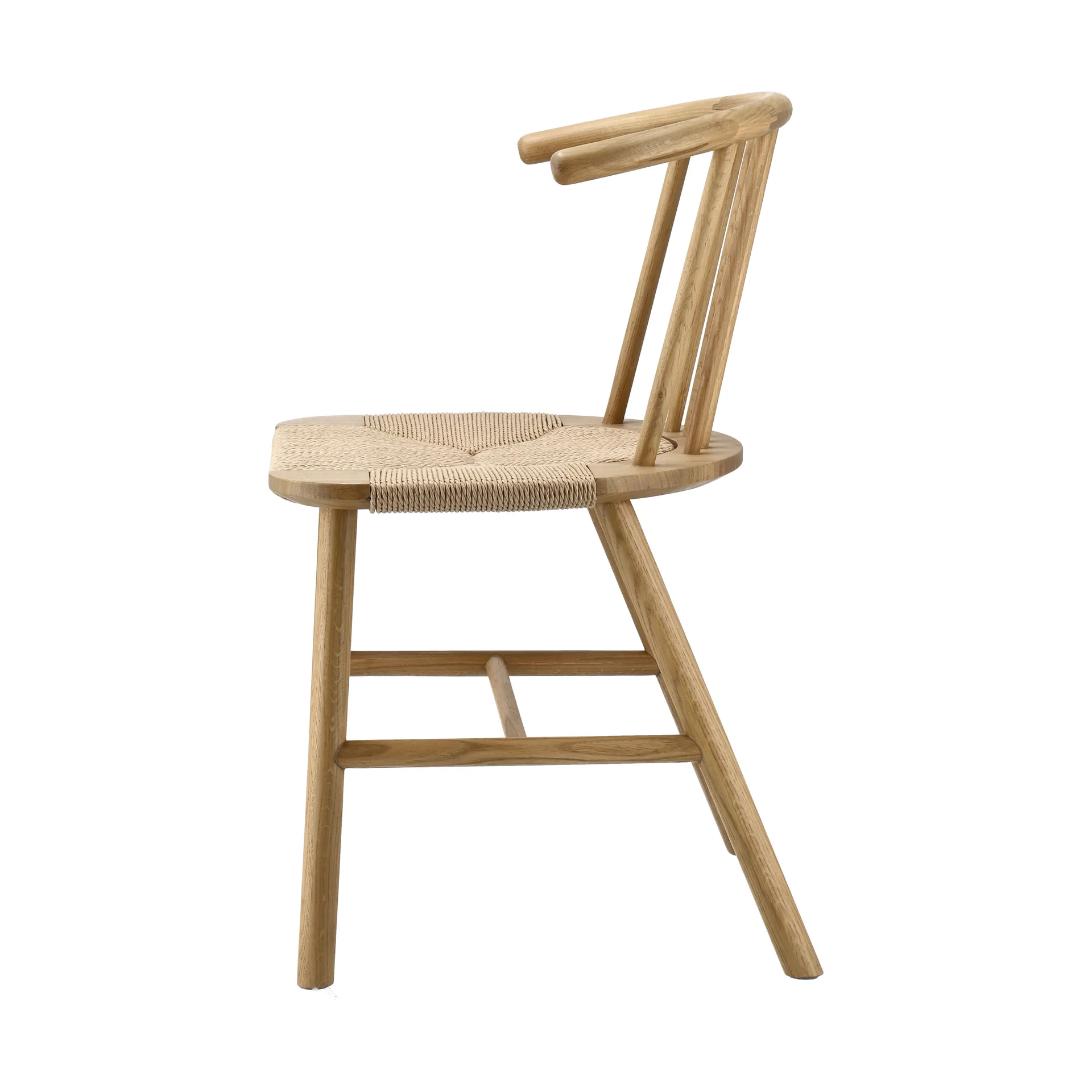 VIOR dining table 120 cm + chair 4‑pack – Lacquered oak‑natural,  NJRD