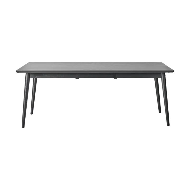 VIOR dining table 90x200 cm - Black lacquered oak - NJRD