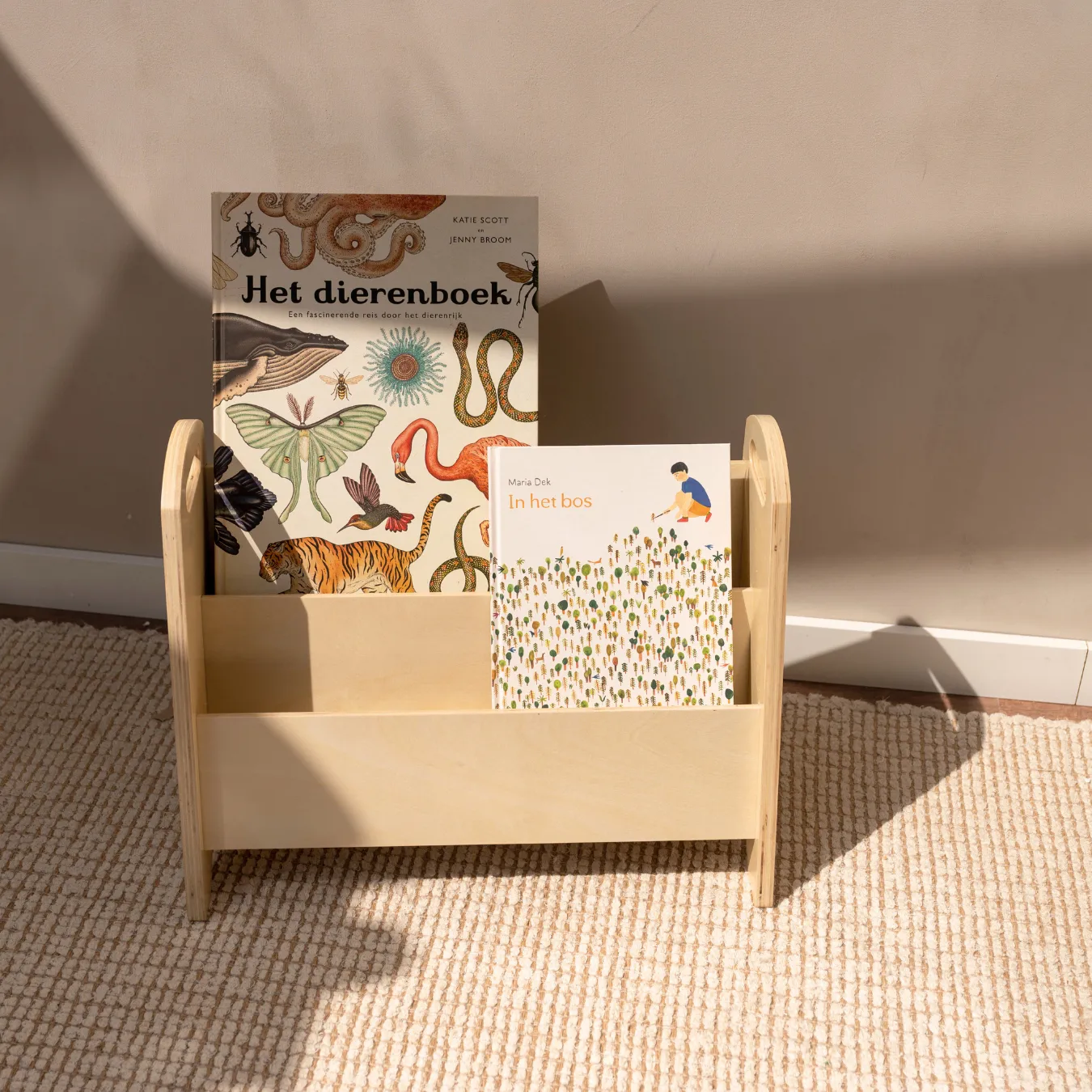 Book holder bookshelf for children, Birch Nofred