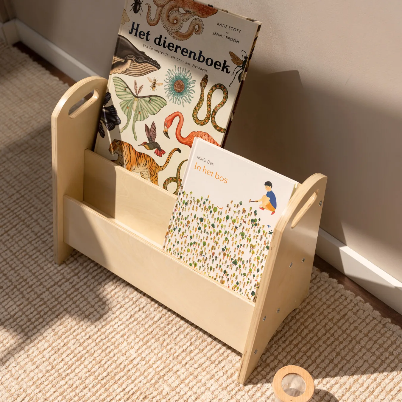 Book holder bookshelf for children, Birch Nofred
