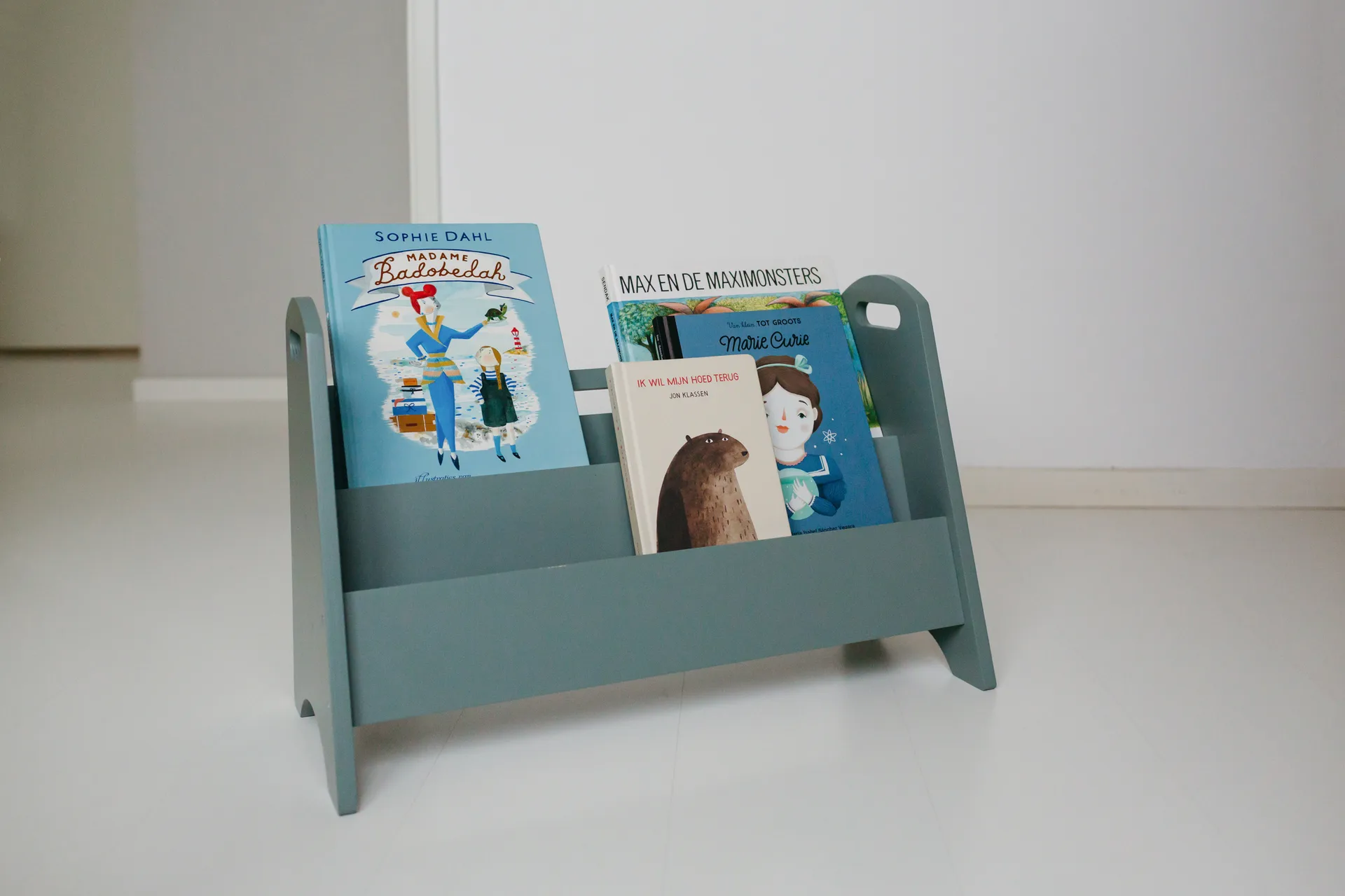 Book holder bookshelf for children, Olive green Nofred