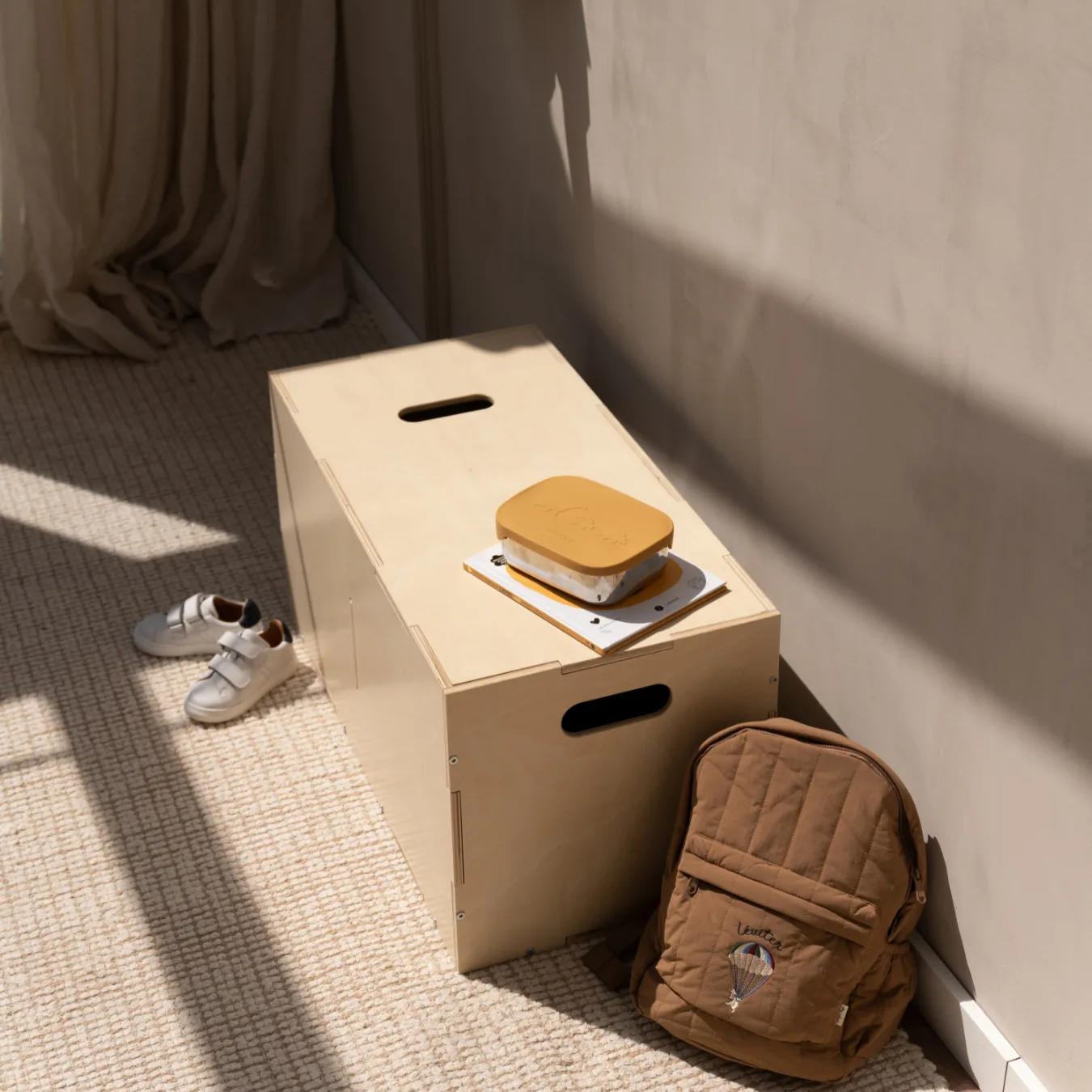 Cube Long storage box, Birch Nofred