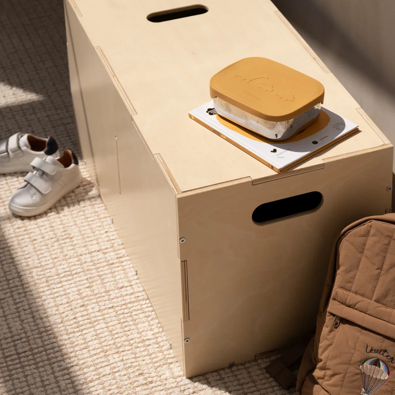 Cube Long storage box, Birch Nofred