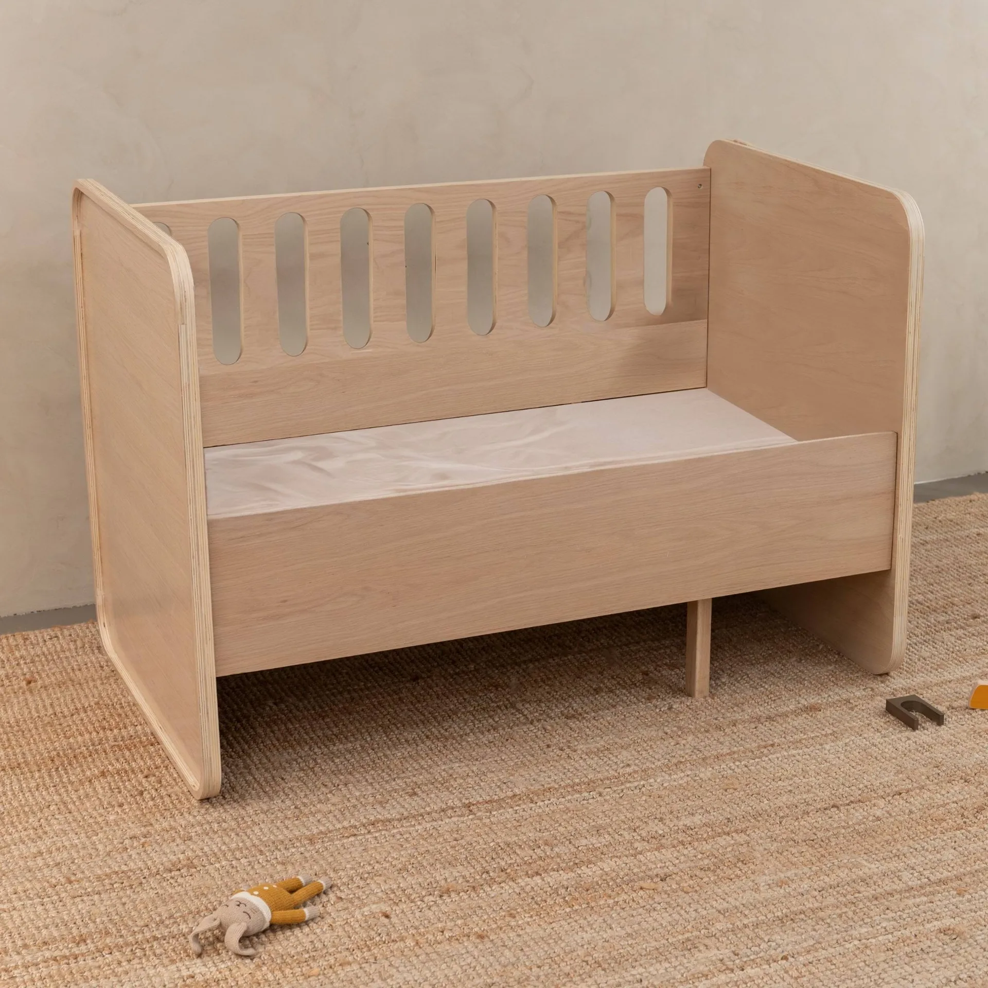 Foam mattress for baby & junior bed 2 parts, White Nofred