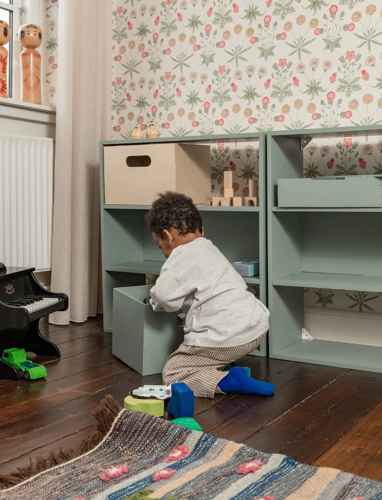 Kiddo Shelving children's shelf, Olive green Nofred