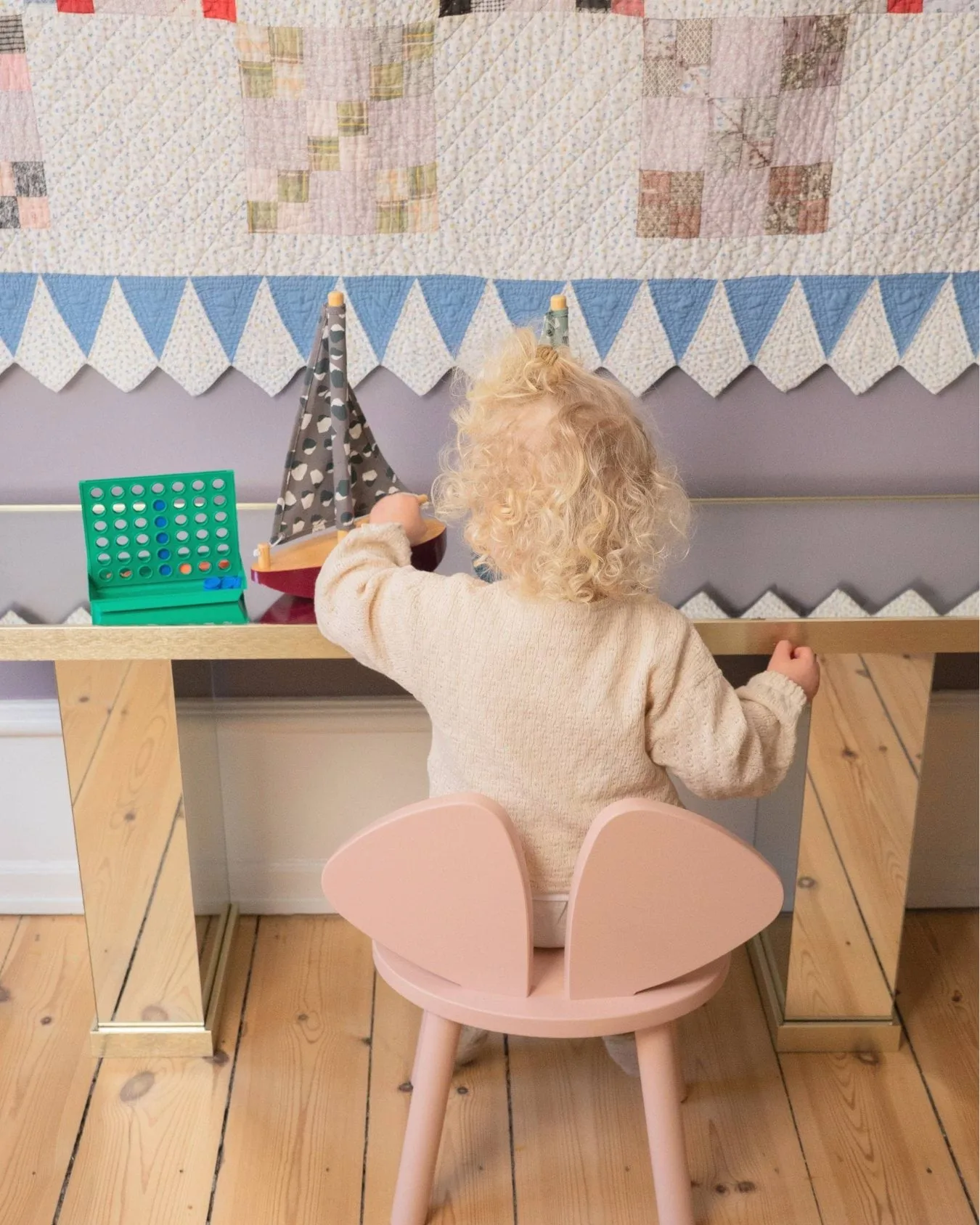 Mouse Chair children's chair, Pink Nofred