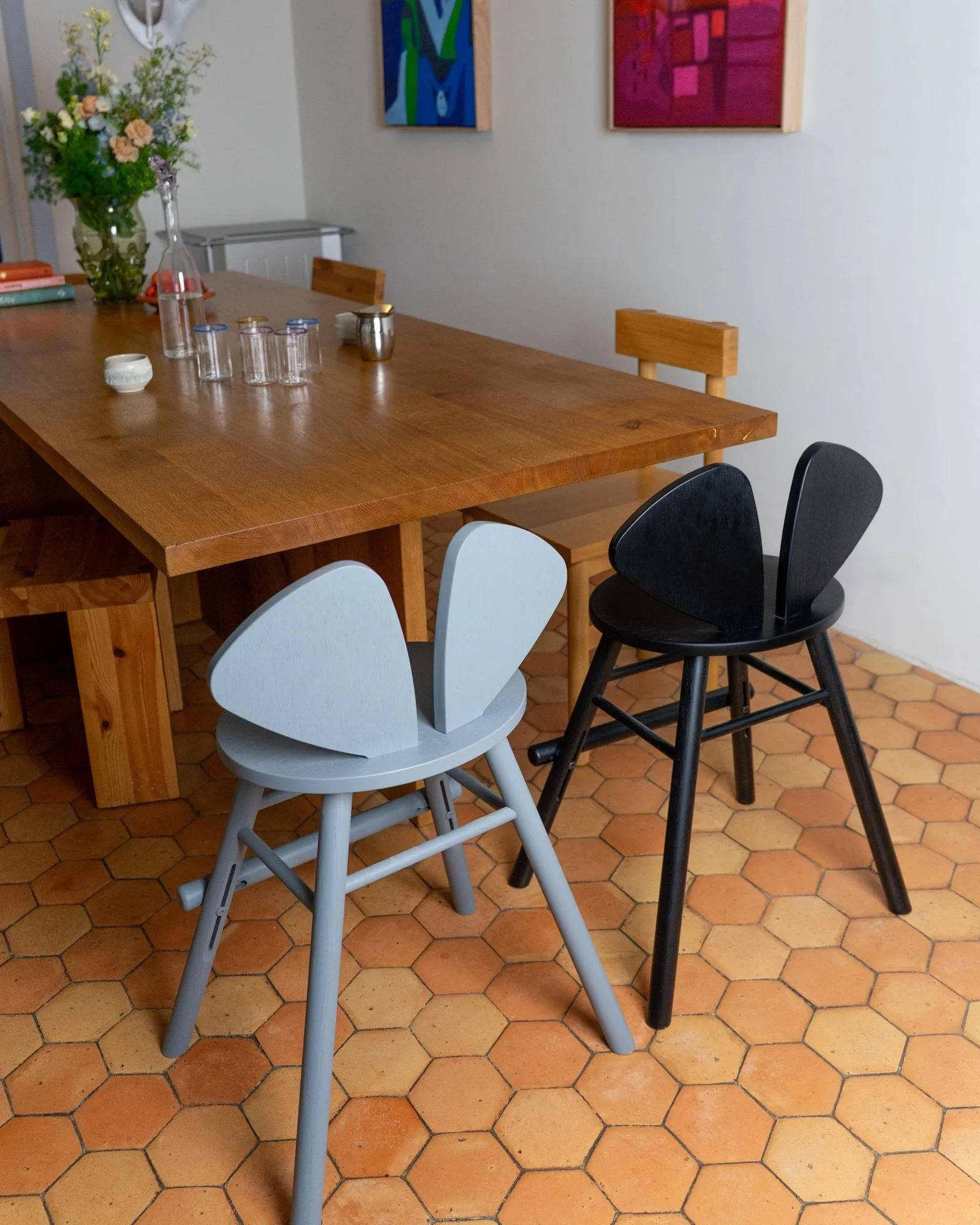 Mouse Chair Junior chair, Black Nofred
