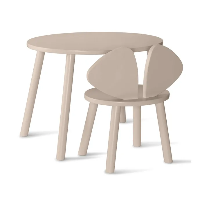 Mouse set children's chair + table - Beige - Nofred