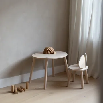 Mouse set children's chair + table - Birch - Nofred