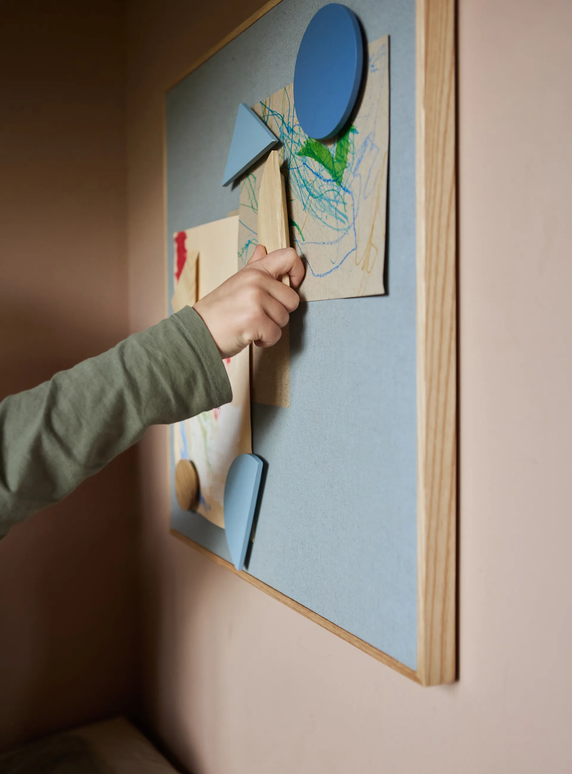 Noticeboard bulletin board + 3 magnets, Blue Nofred