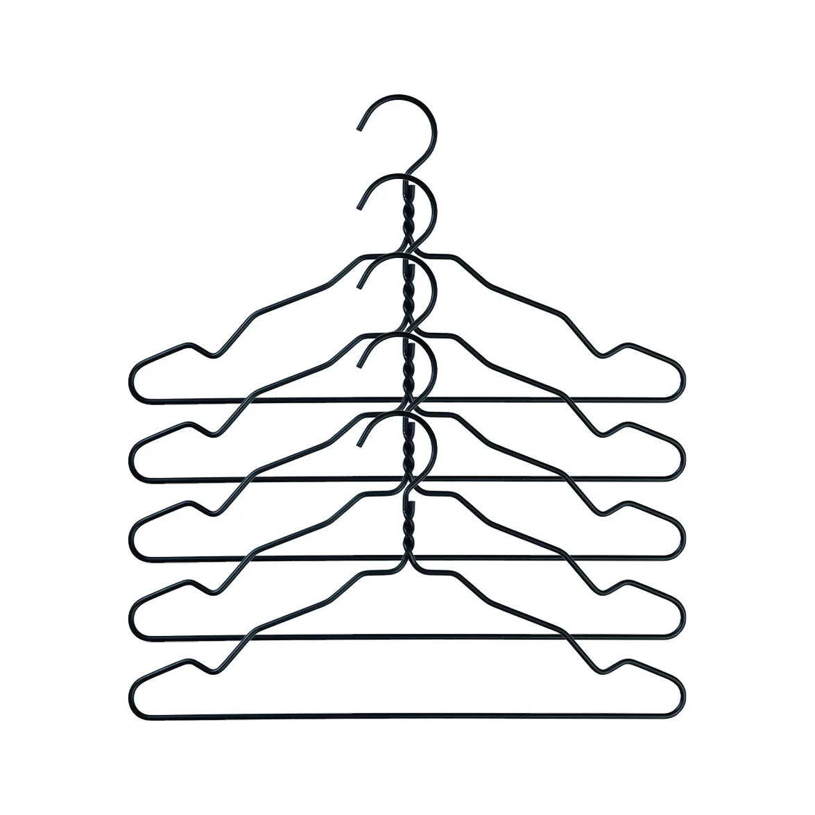 Alu hanger 5-pack, black Nomess Copenhagen