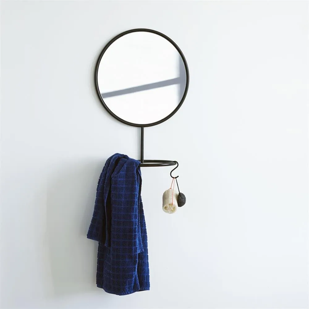 Reflection wall mirror, black Nomess Copenhagen