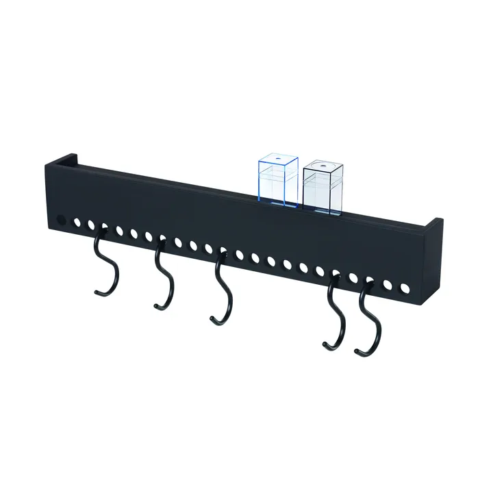 So-Hooked wall shelf - black - Nomess Copenhagen