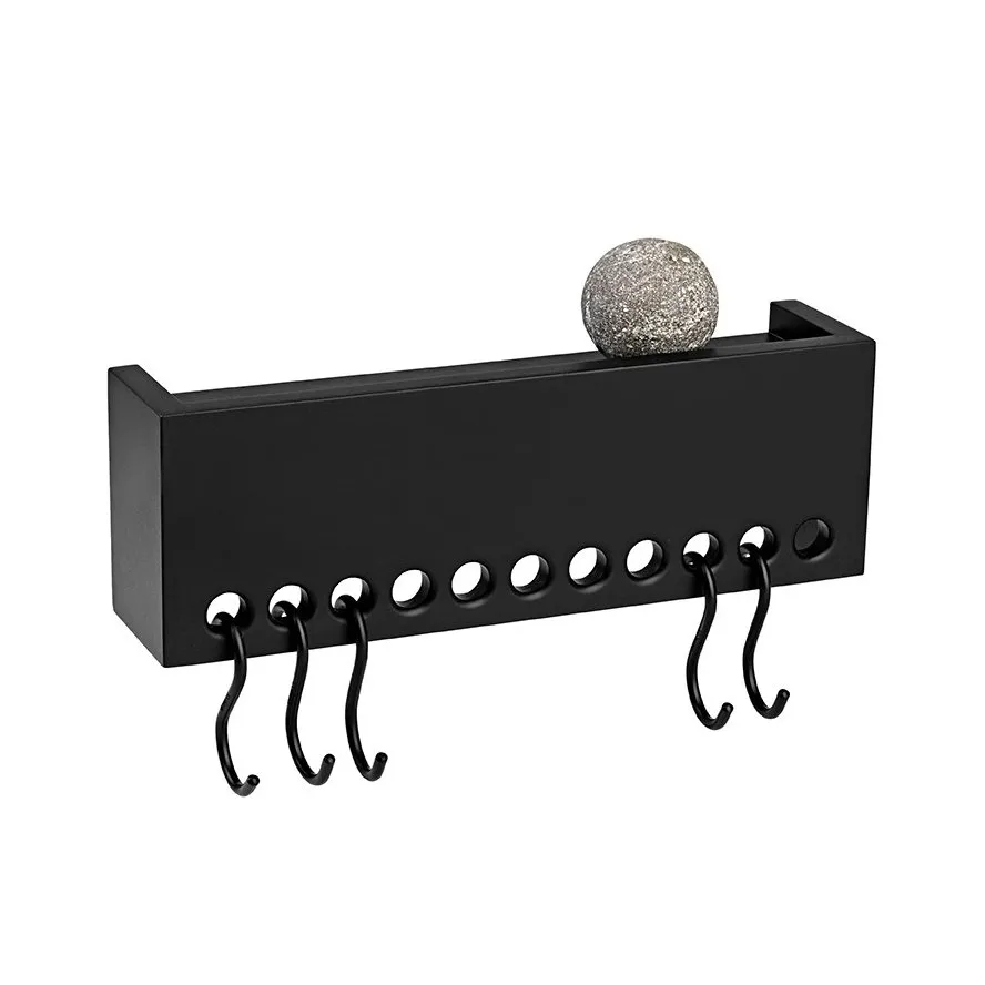 Soo-Hooked shelf mini, black Nomess Copenhagen