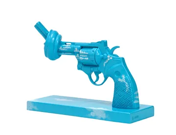 Imagine decoration 30 cm - Blue-white - Non Violence